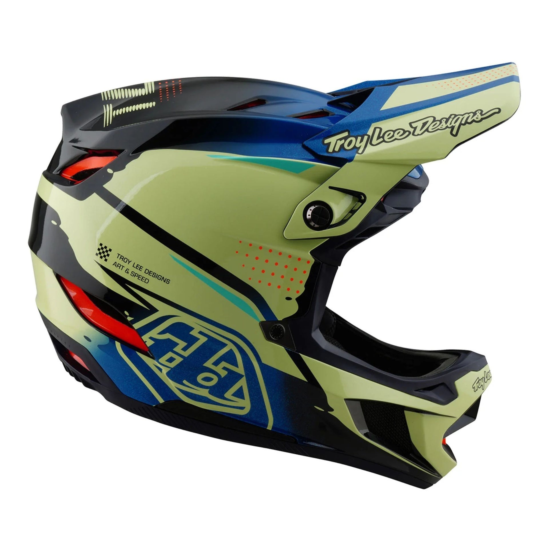 Casco Troy Lee Designs D4 Composite Drip Glo Yellow